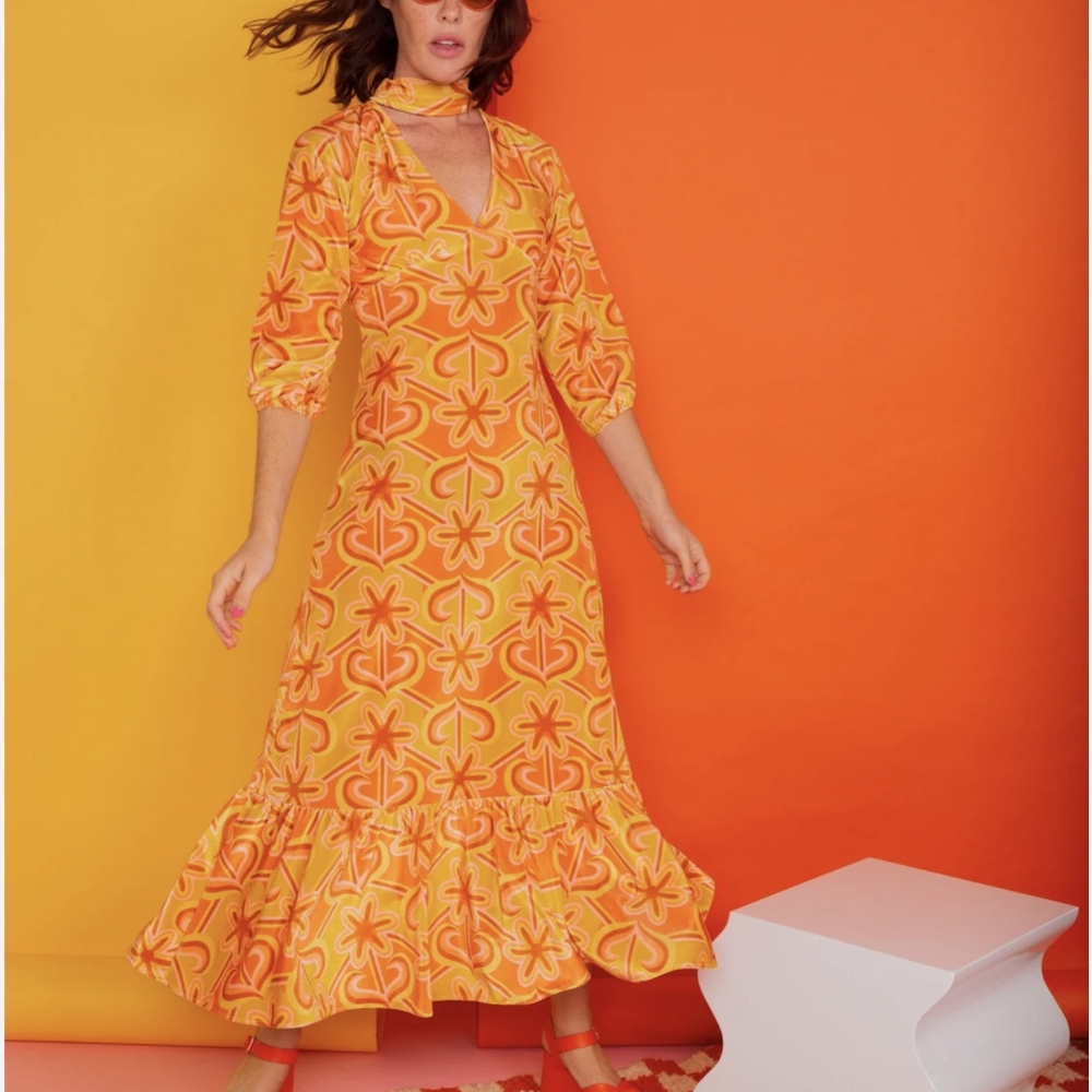 Dazey LA Sunny Chevy Velvet Sunshine Dress Size S Urban Outfitters MCM *Read*